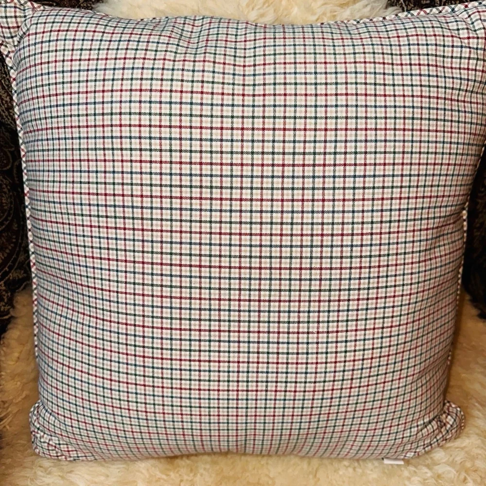 Pristine Vintage Unbranded Snowman Winter Scene Tapestry Throw Pillow